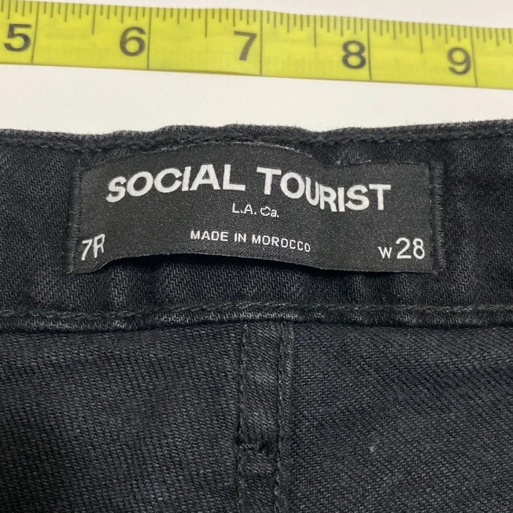 Social Tourist High Rise Ankle Zip Jeans